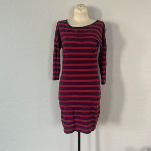 Express mini dress red and navy blue stripe